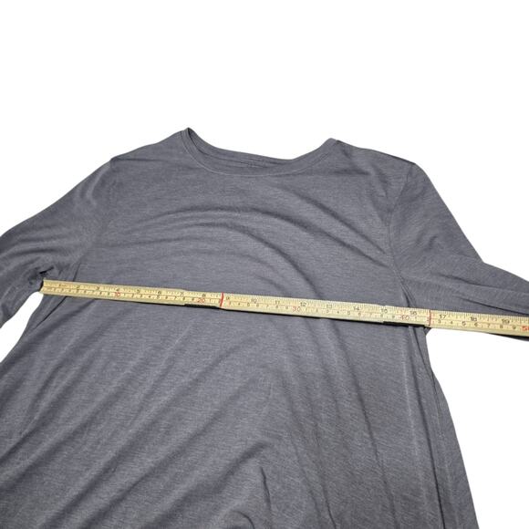 Lululemon Lifted Balance Grey High Neckline Draped Hem - Picture 5 of 6